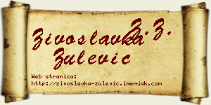 Živoslavka Zulević vizit kartica